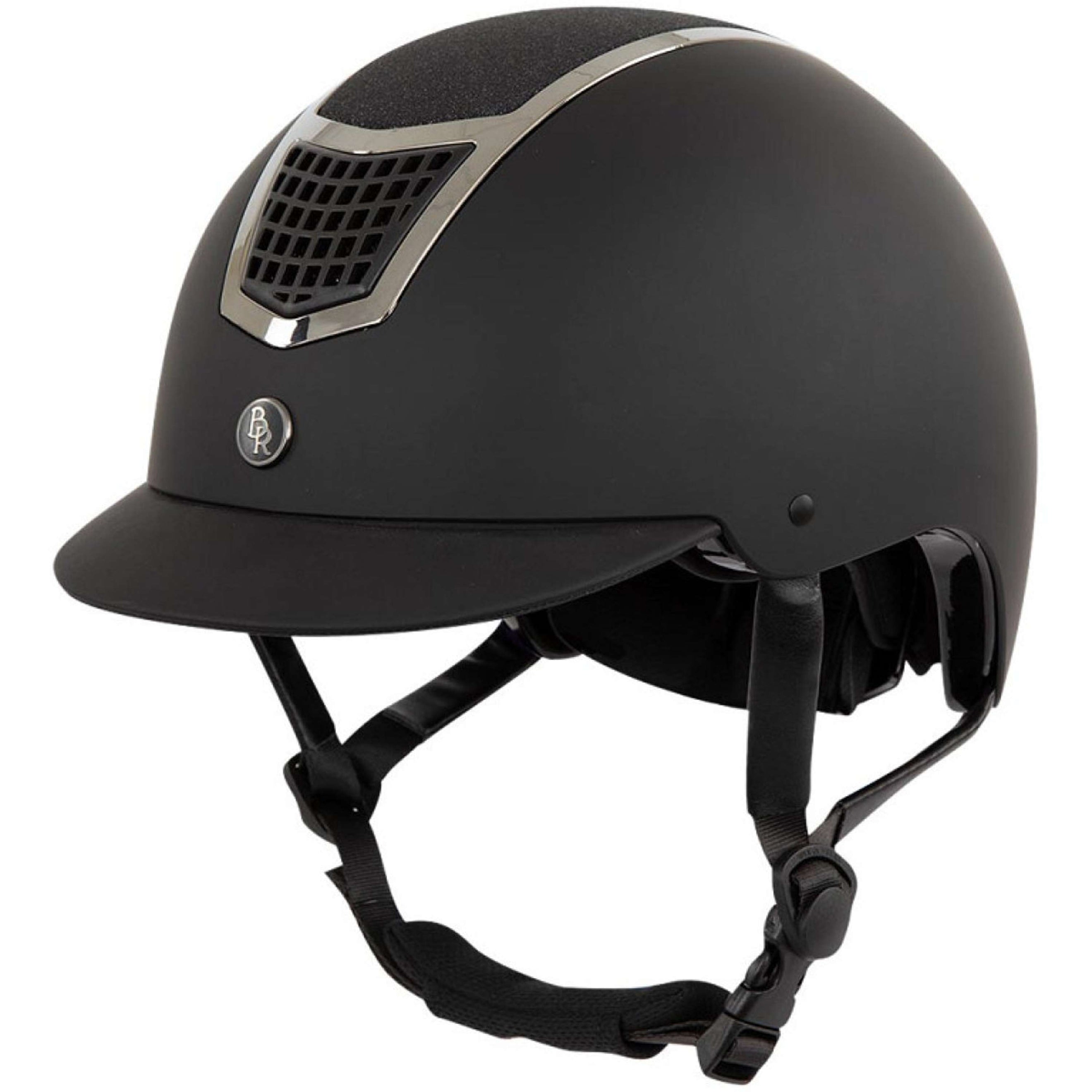 BR Bombe d’Équitation Lambda Glitter Noir/Métal