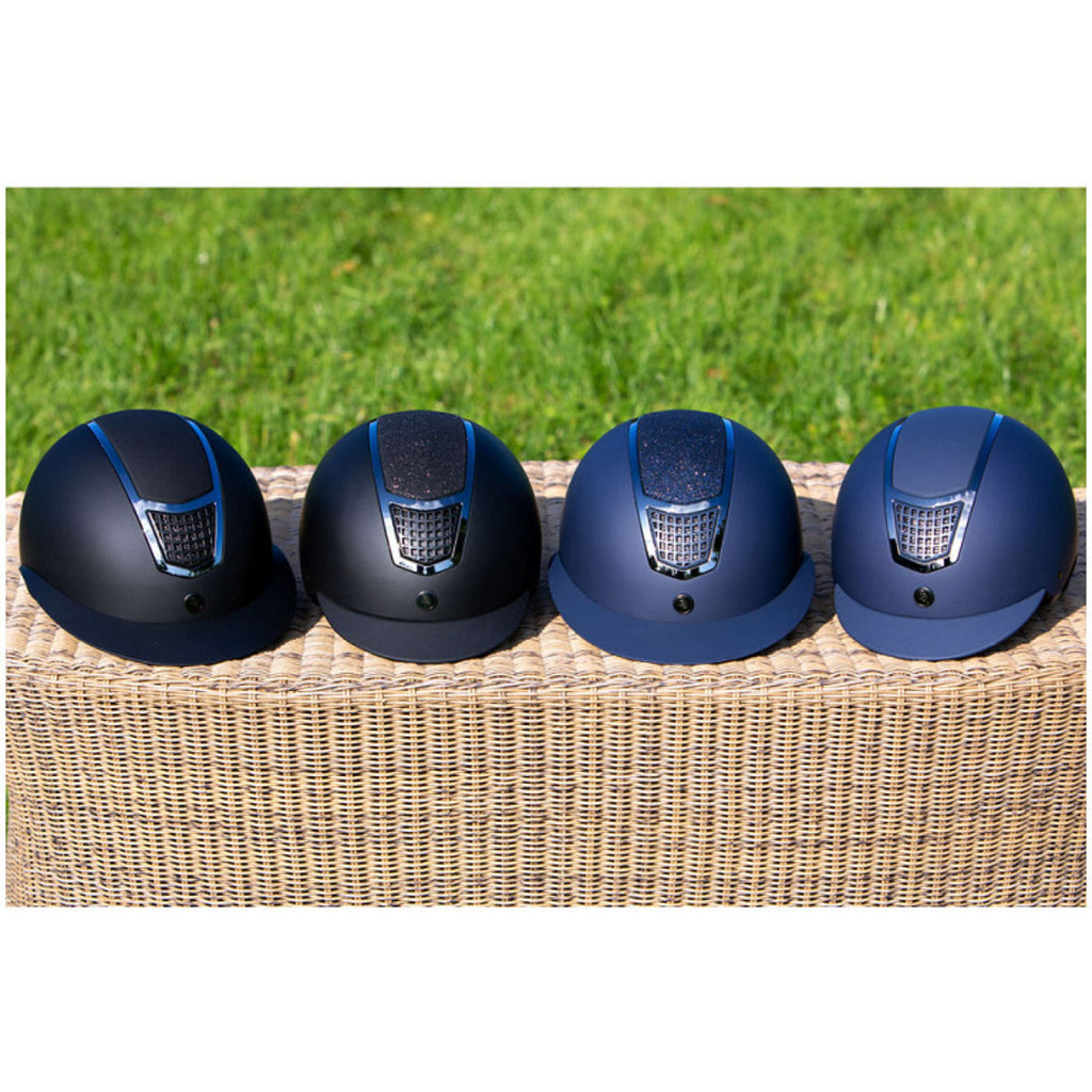 BR Bombe d’Équitation Lambda Glitter Navy/Gunmetal