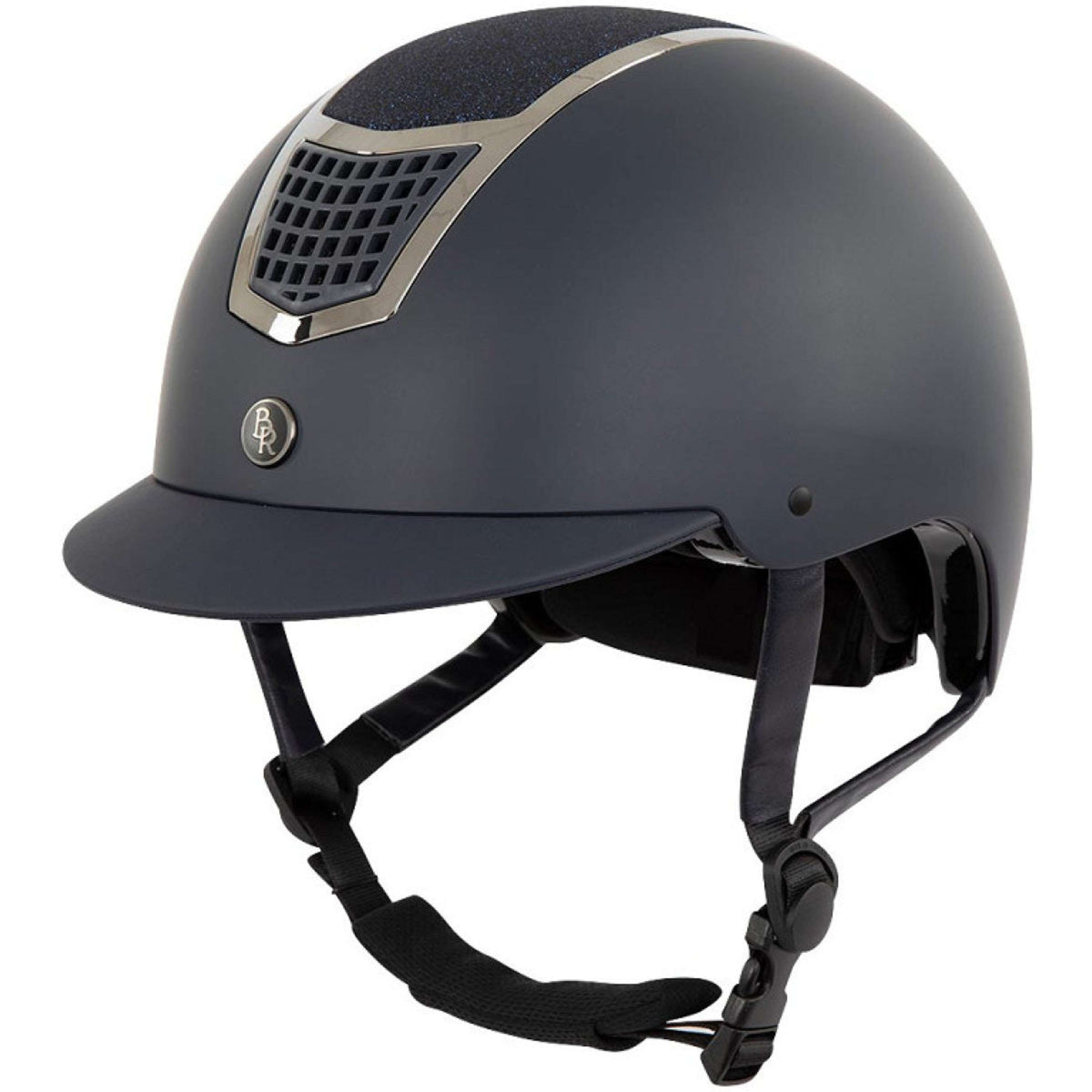 BR Bombe d’Équitation Lambda Glitter Navy/Gunmetal
