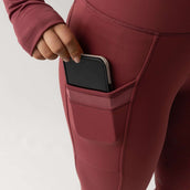 BR Legging d'Équitation Lelie Full Grip Dames Maroon Red