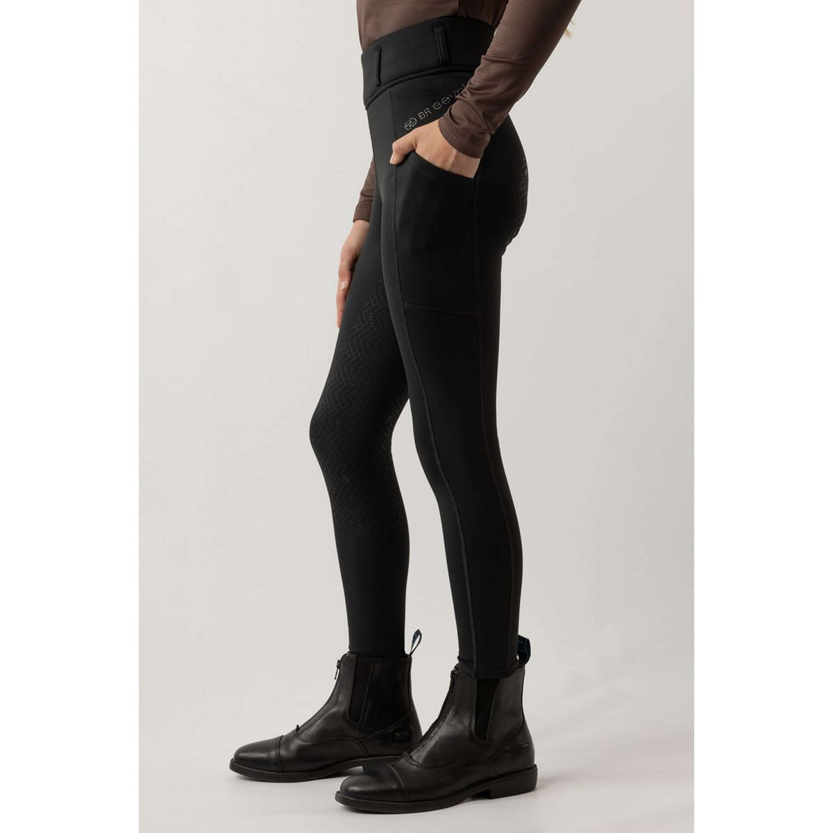 BR Legging d'Équitation Eevolv Lenny Full Grip Enfants Moonless Night