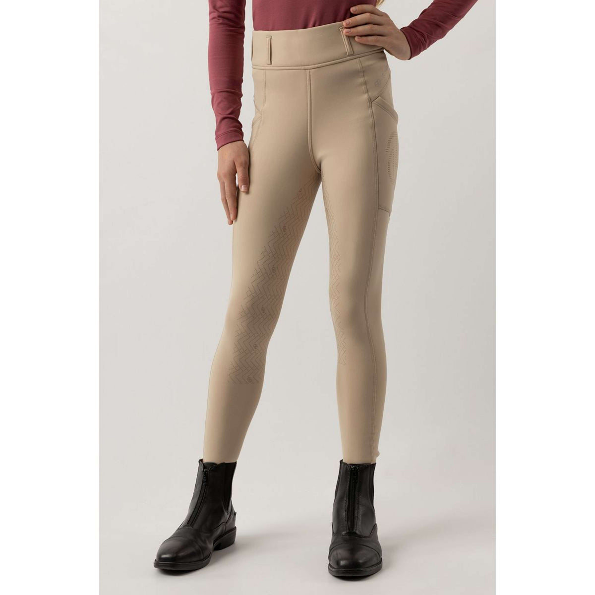 BR Legging d'Équitation Eevolv Lenny Full Grip Enfants Doeskin