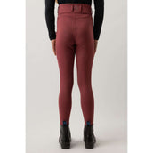 BR Legging d'Équitation Eevolv Lenny Full Grip Enfants Maroon Red
