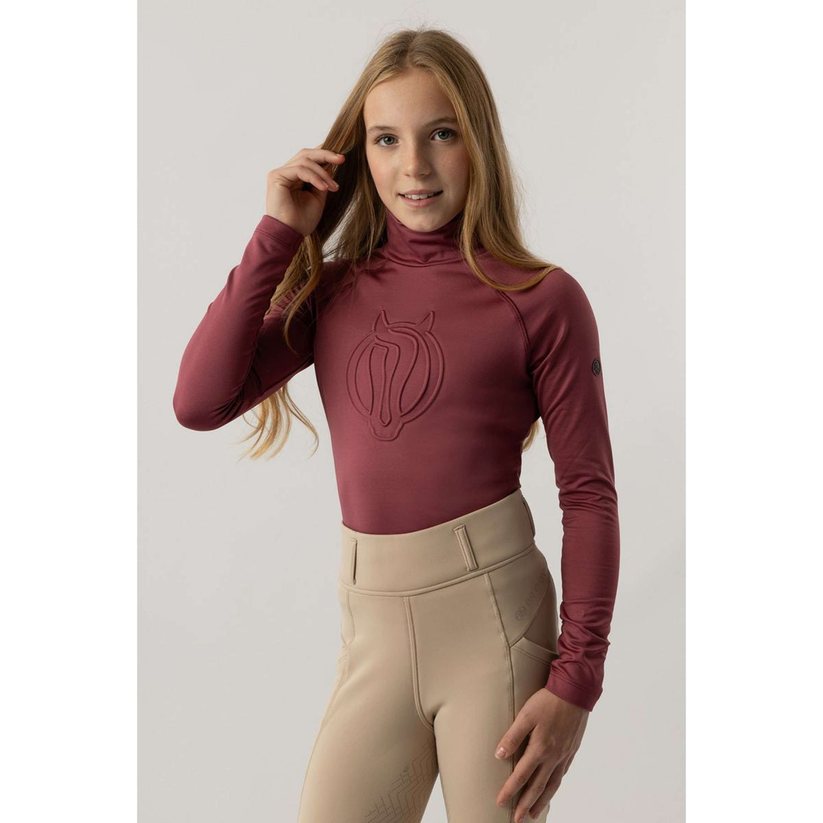 BR Pull à Col Eevolv Linn Enfants Maroon Red