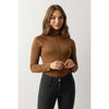 BR Pull à Col Leonel Femme Cognac Ochre