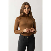 BR Pull à Col Leonel Femme Cognac Ochre