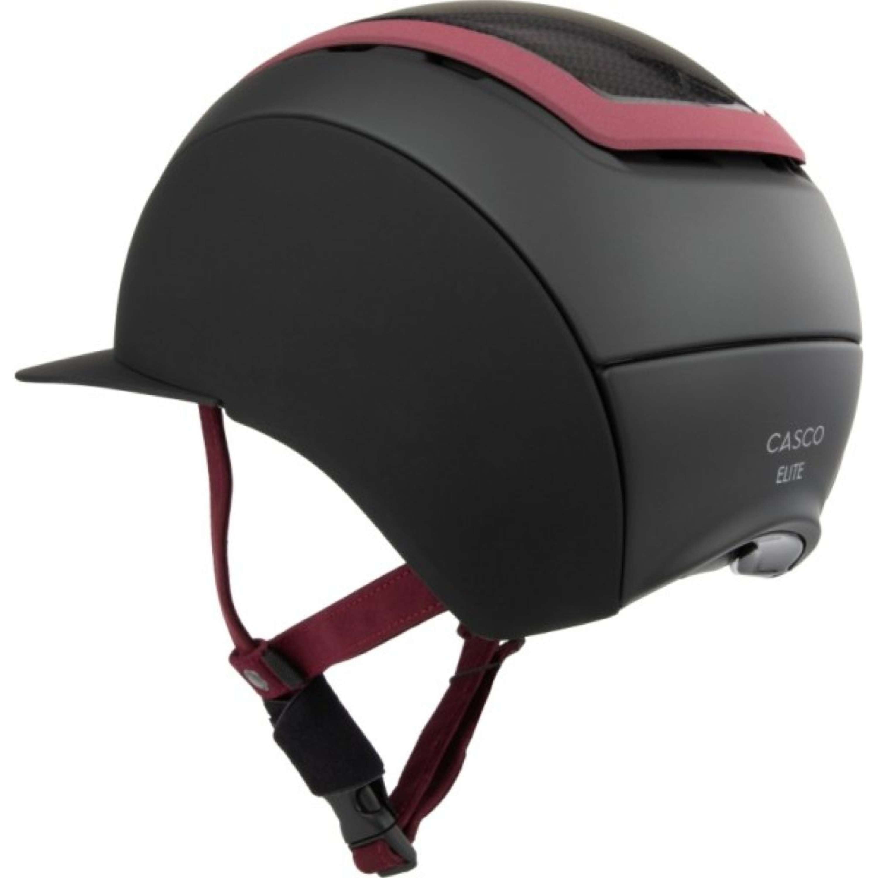 Casco Bombe Elite Carbon Burgundy