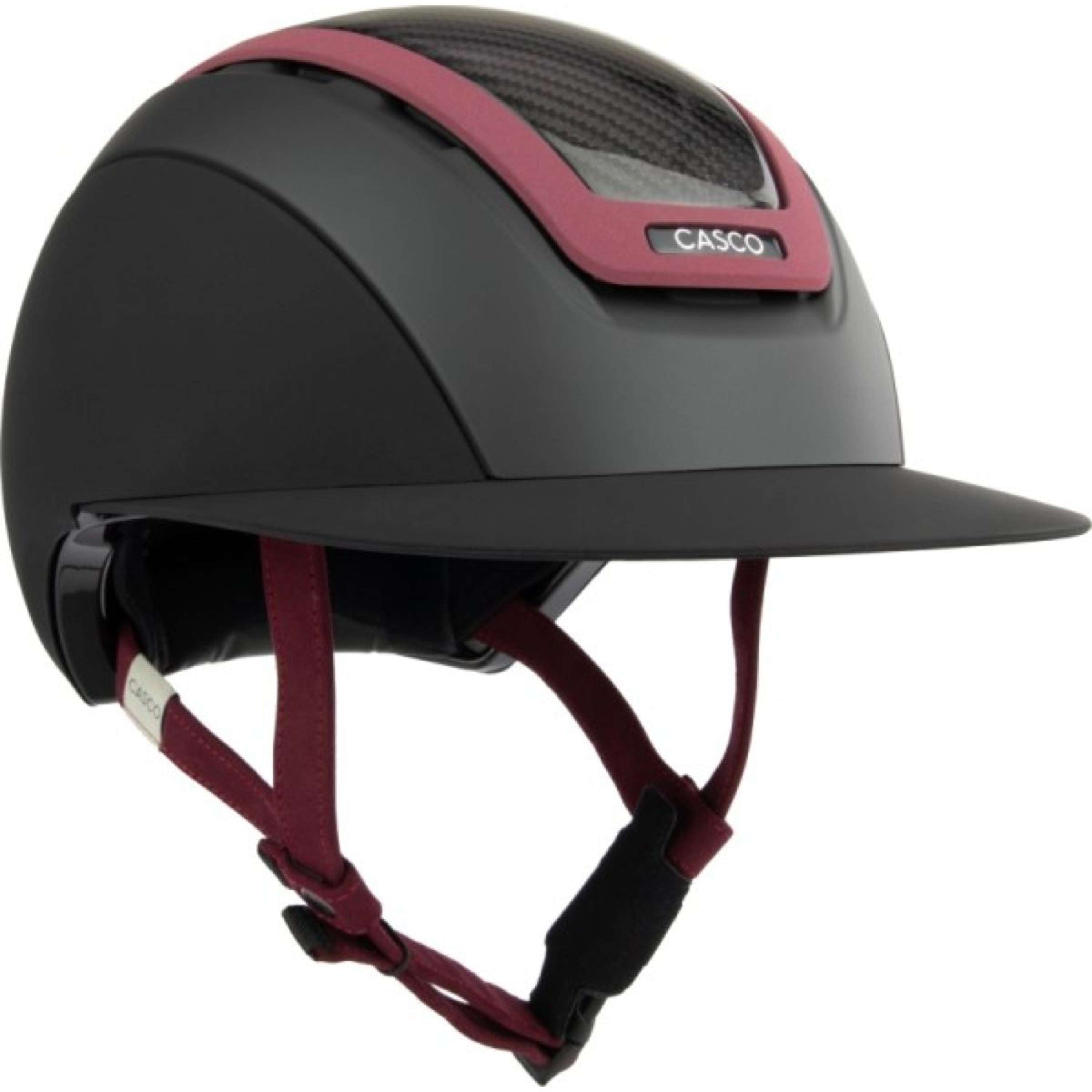 Casco Bombe Elite Carbon Burgundy