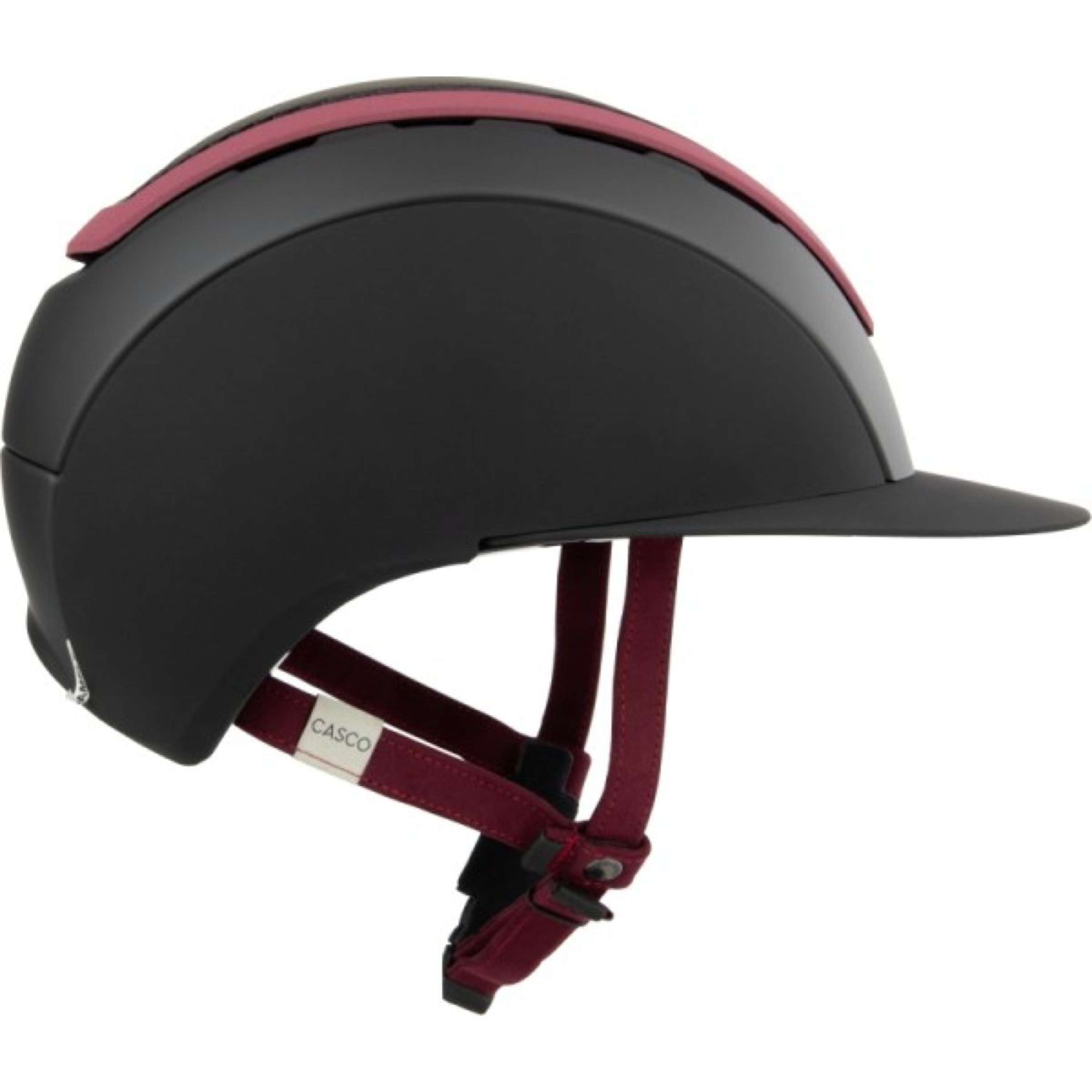 Casco Bombe Elite Carbon Burgundy