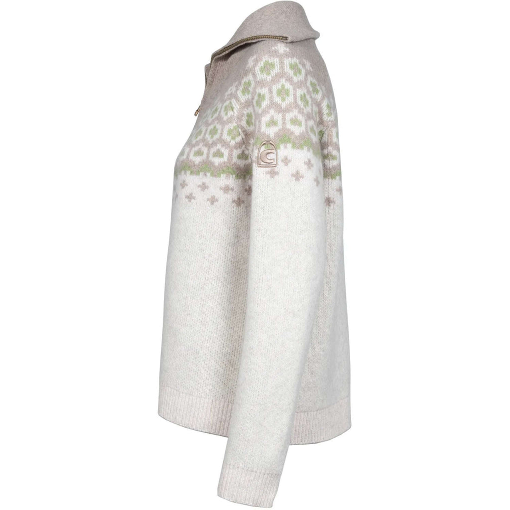 Cavallo Pullover Cavalleara avec Fermeture Éclair Vanille