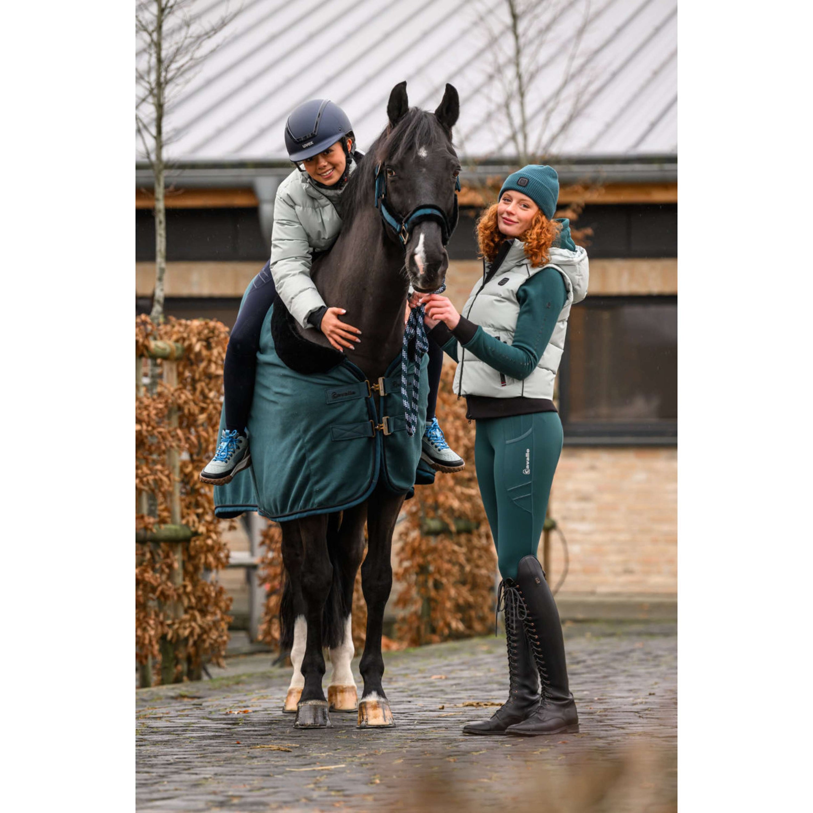 Cavallo Licol CavalJero avec Fourrure Dark Peacock Cavallo Licol CavalJero avec Fourrure Dark Peacock