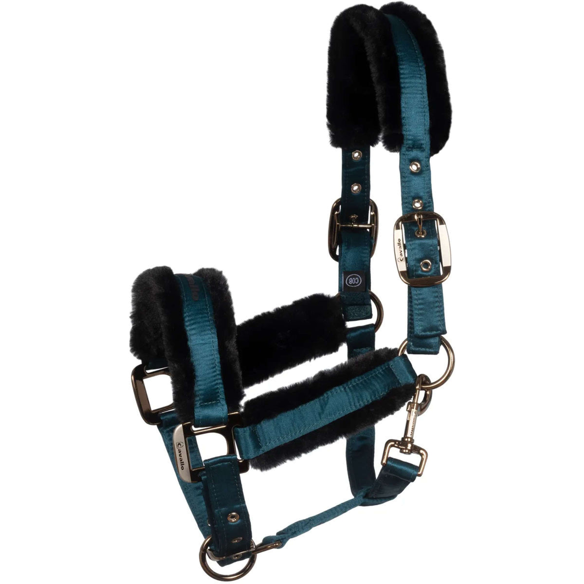 Cavallo Licol CavalJero avec Fourrure Dark Peacock