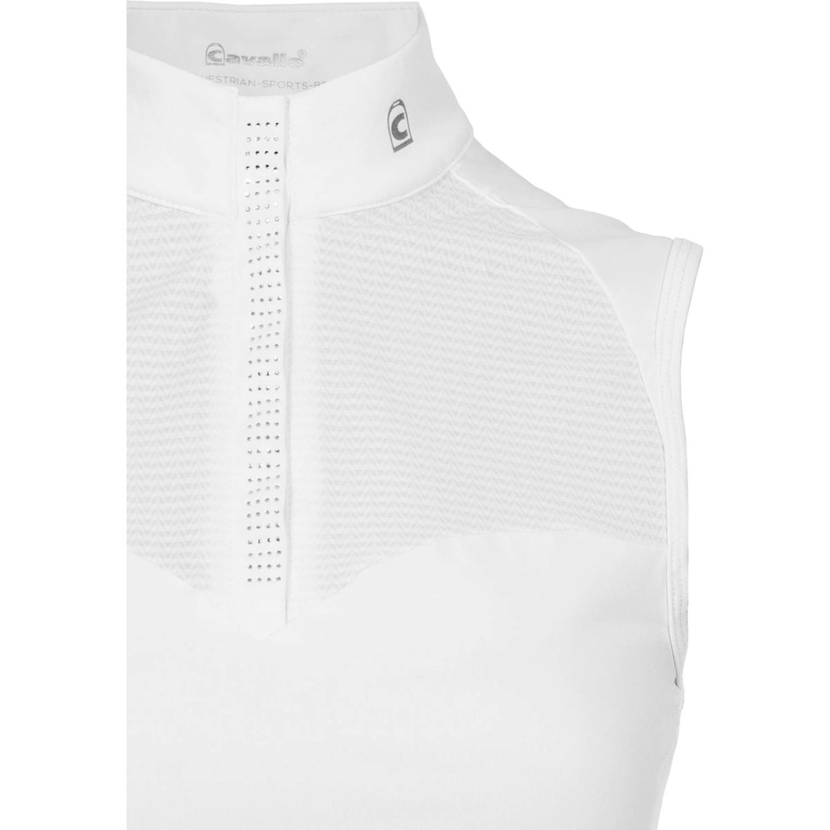 Cavallo T-shirt de Concours CavalBaila Sans Manche Blanc