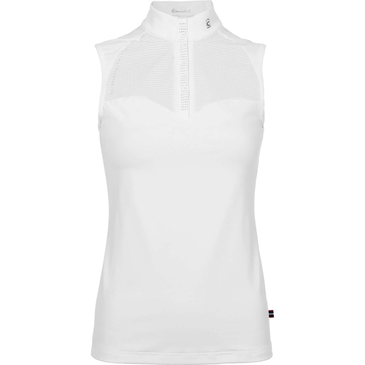 Cavallo T-shirt de Concours CavalBaila Sans Manche Blanc