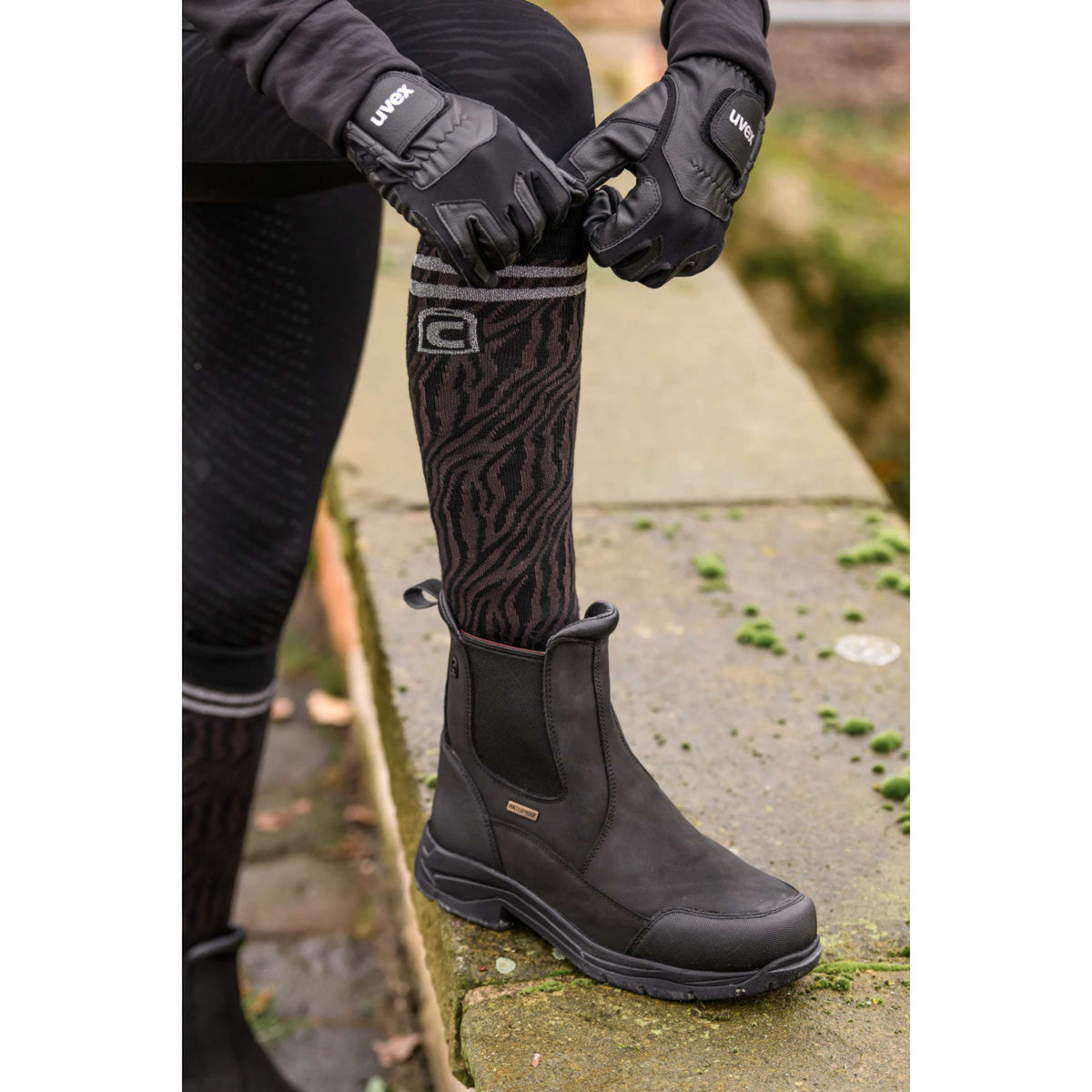 Cavallo Chaussettes d'Équitation CavalSelda Noir