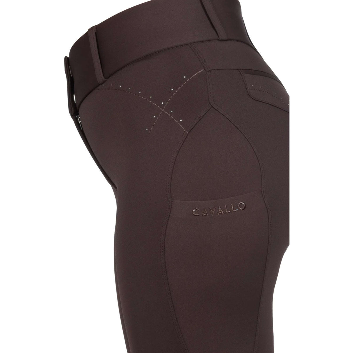 Cavallo Pantalon d'Équitation CavalCandera Grip Mobile Full Grip Café Noir