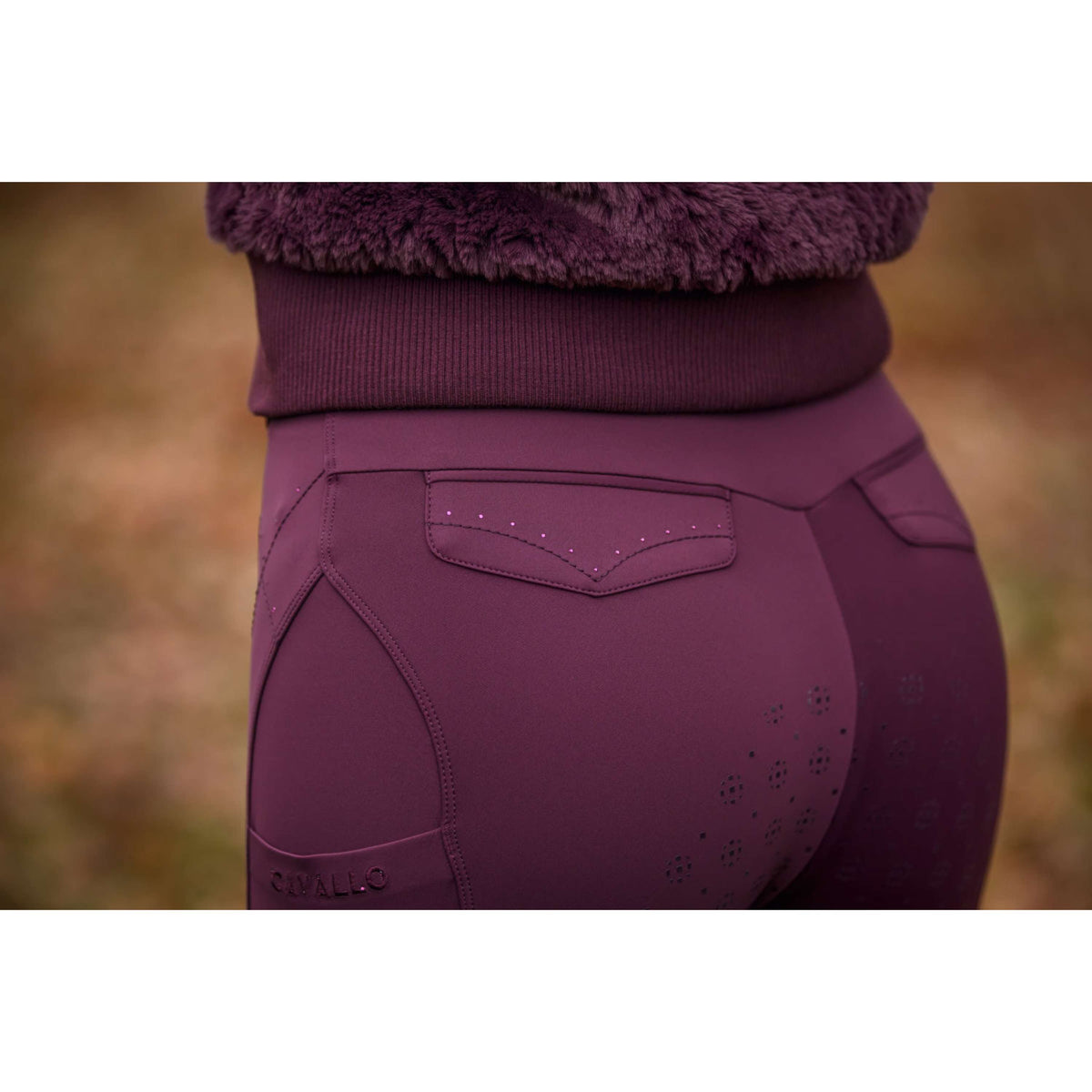 Cavallo Pantalon d'Équitation CavalCandera Grip Mobile Full Grip Dusty Plum