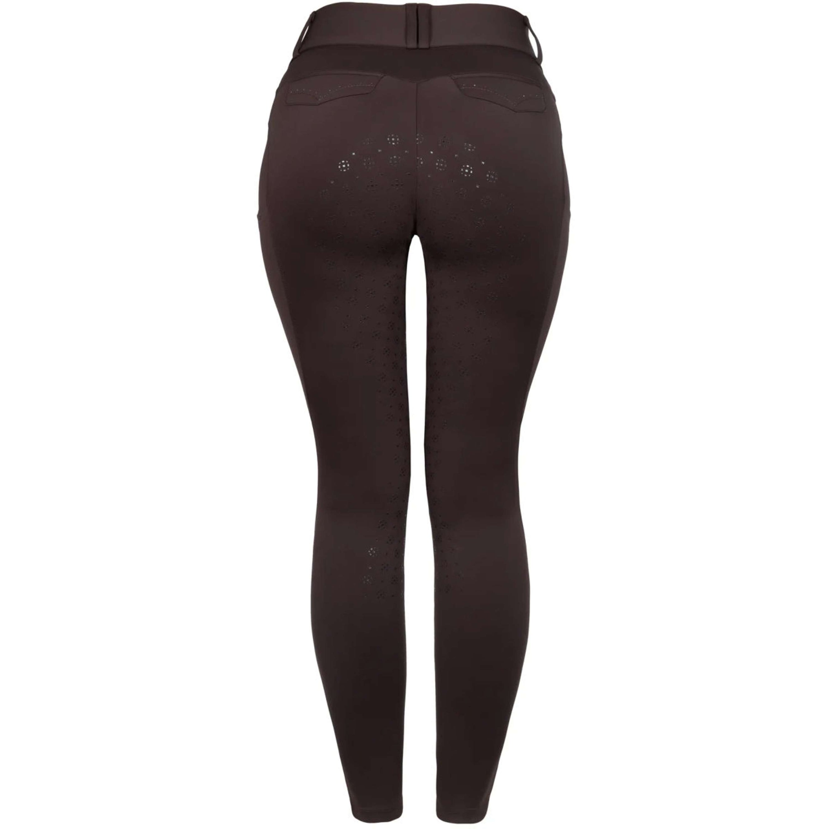 Cavallo Pantalon d'Équitation CavalCandera Grip Mobile Full Grip Café Noir