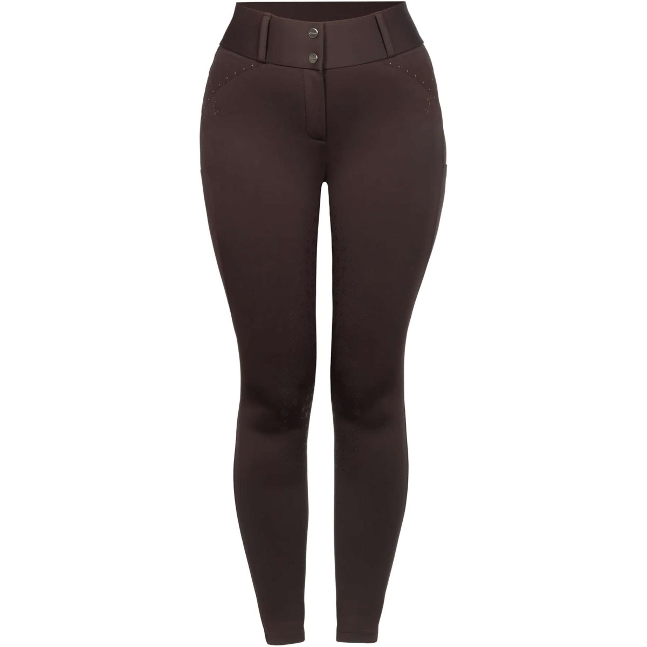 Cavallo Pantalon d'Équitation CavalCandera Grip Mobile Full Grip Café Noir