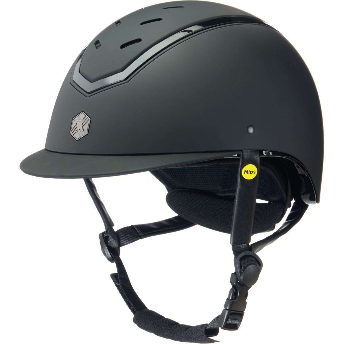 Charles Owen Bombe Kylo visière standard MIPS Black Matte/Black Gloss