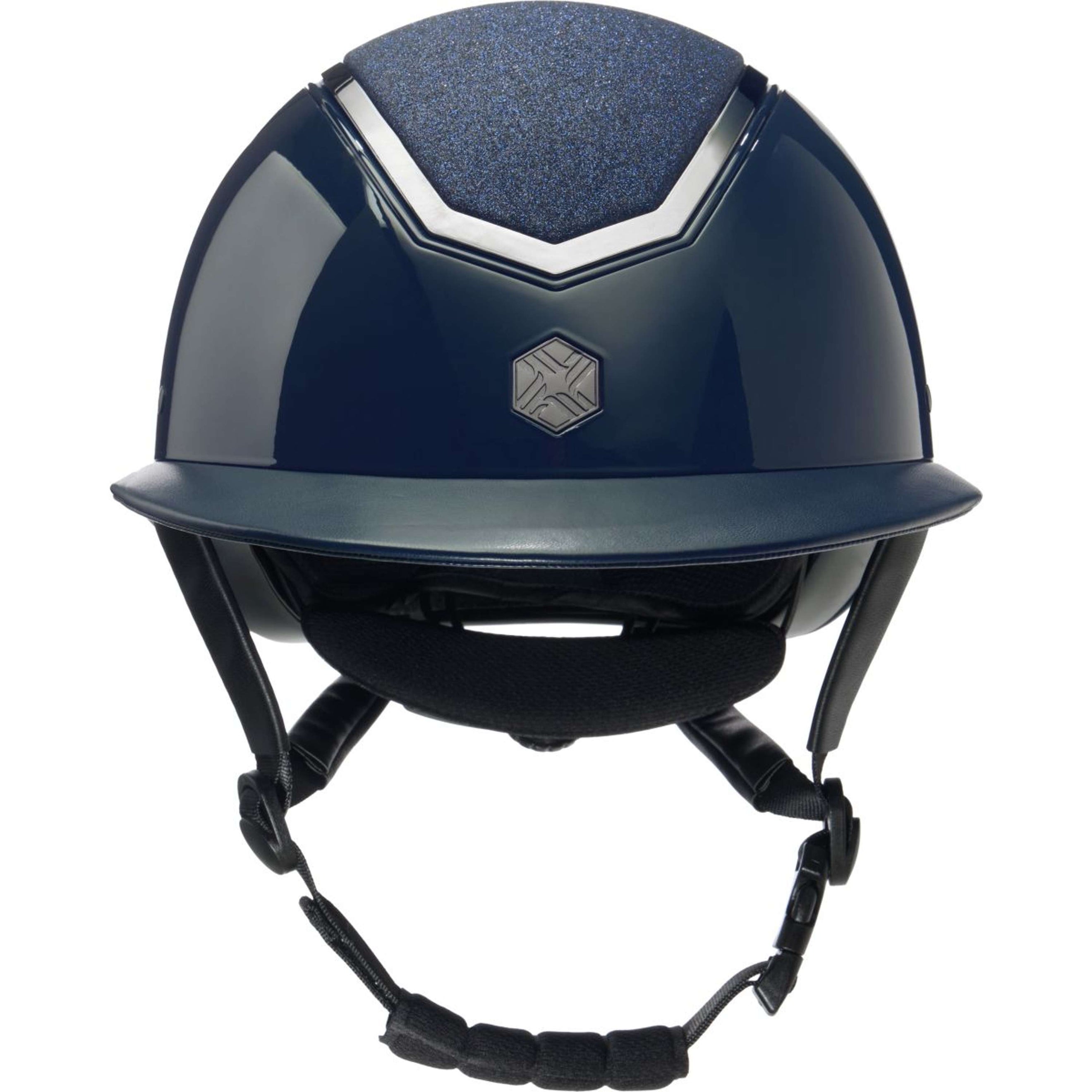 Charles Owen Bombe Kylo Sparkly Wide Peak Navy Gloss/Pewter Charles Owen Bombe Kylo Sparkly Wide Peak Navy Gloss/Pewter