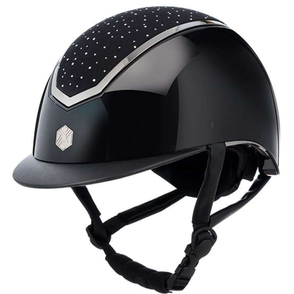 Charles Owen Bombe Kylo Crystal Black Gloss/Chrome