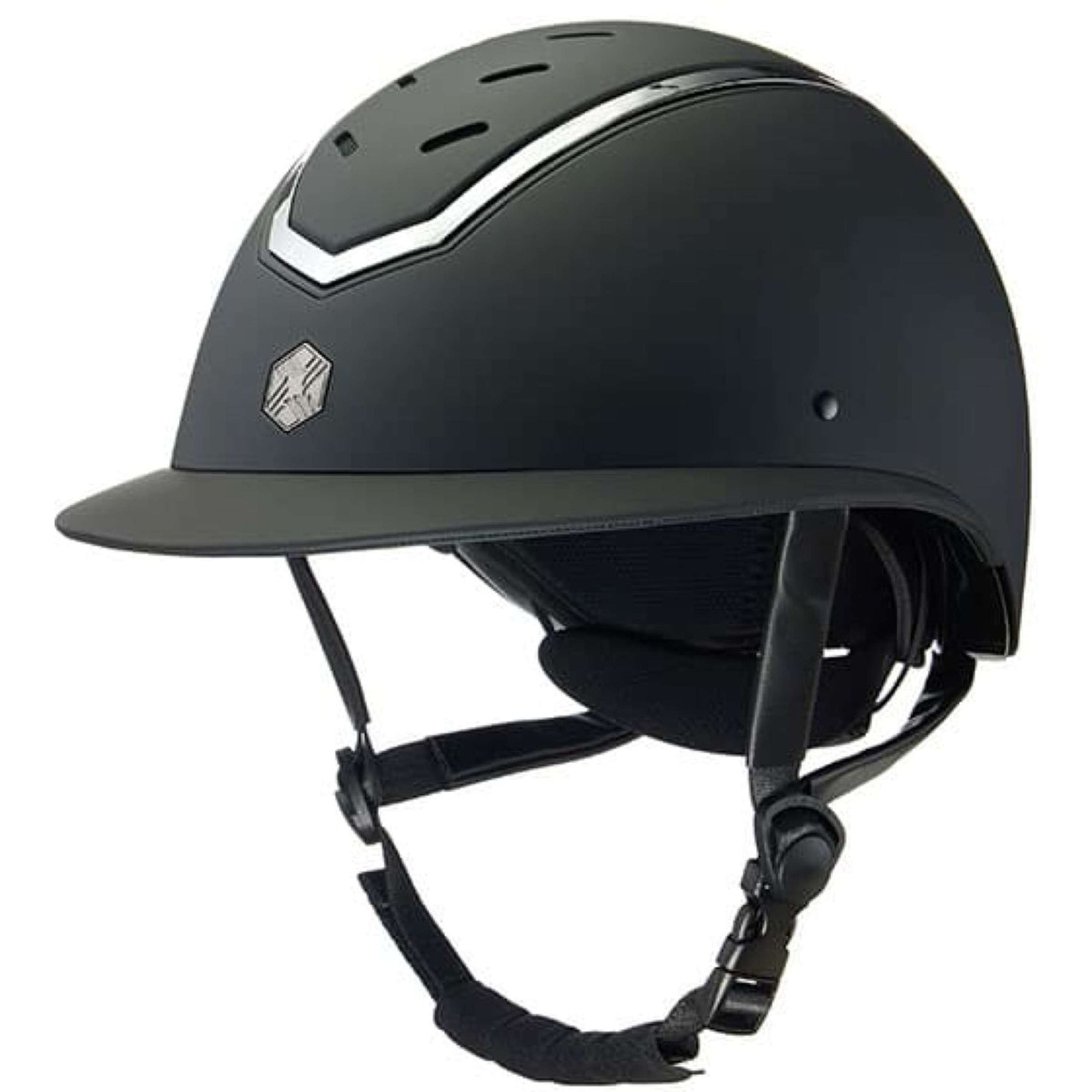 Charles Owen Bombe Kylo Wide Peak Black Matte/Silver Charles Owen Bombe Kylo Wide Peak Black Matte/Silver