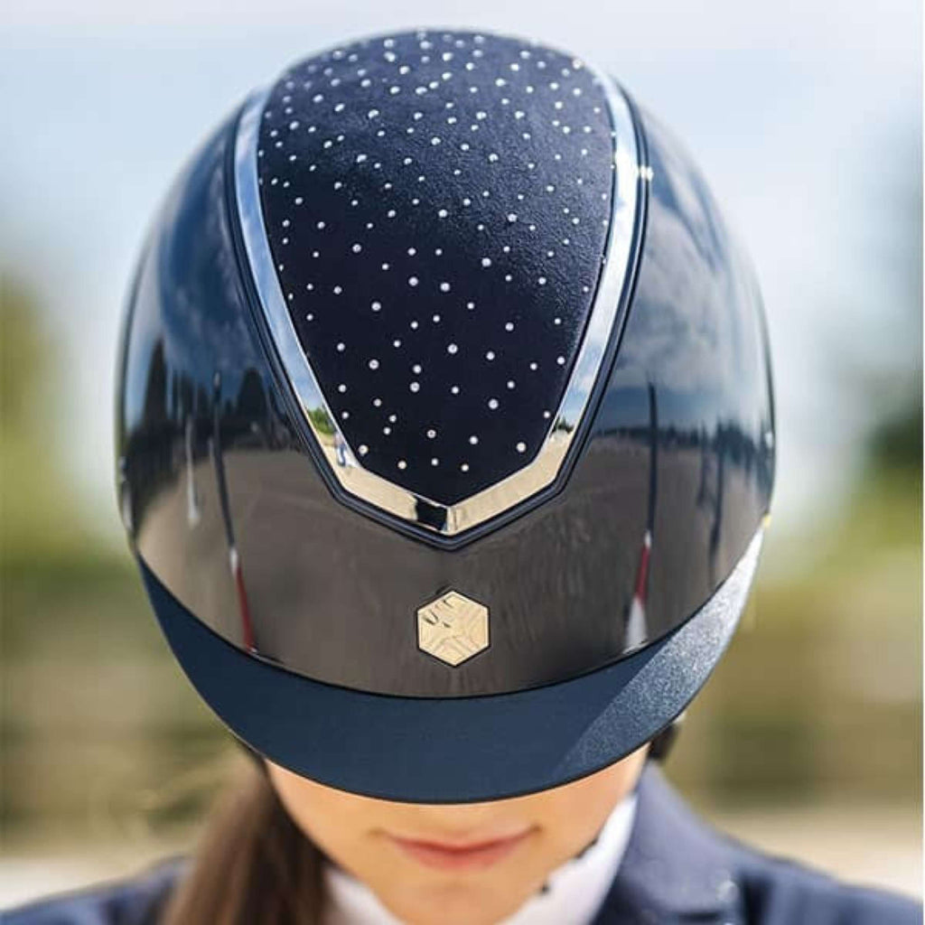 Charles Owen Bombe Kylo Crystal Navy Gloss/Silver