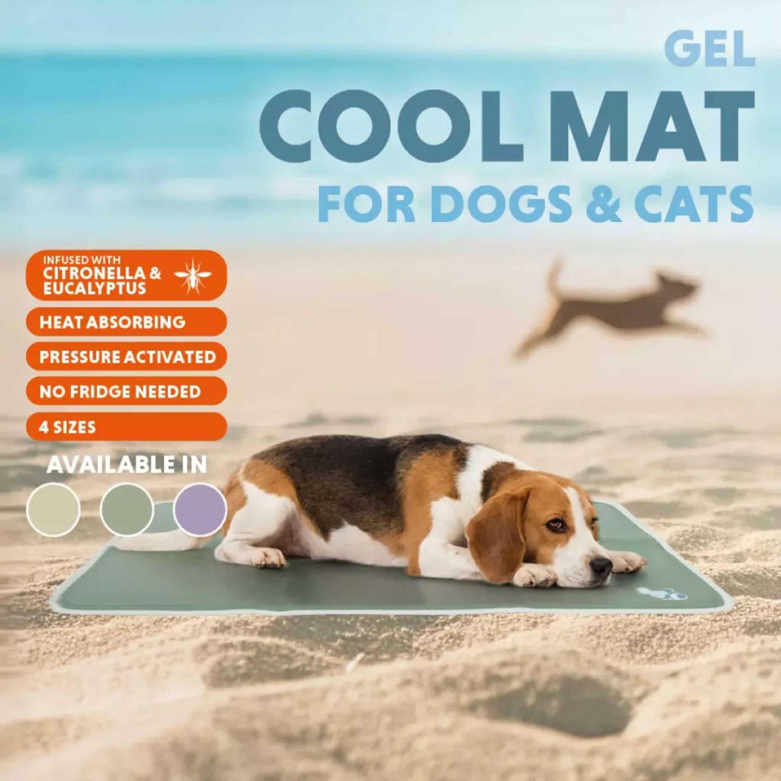 CoolPets Tapis Refraîchissant Gel Olive CoolPets Tapis Refraîchissant Gel Olive