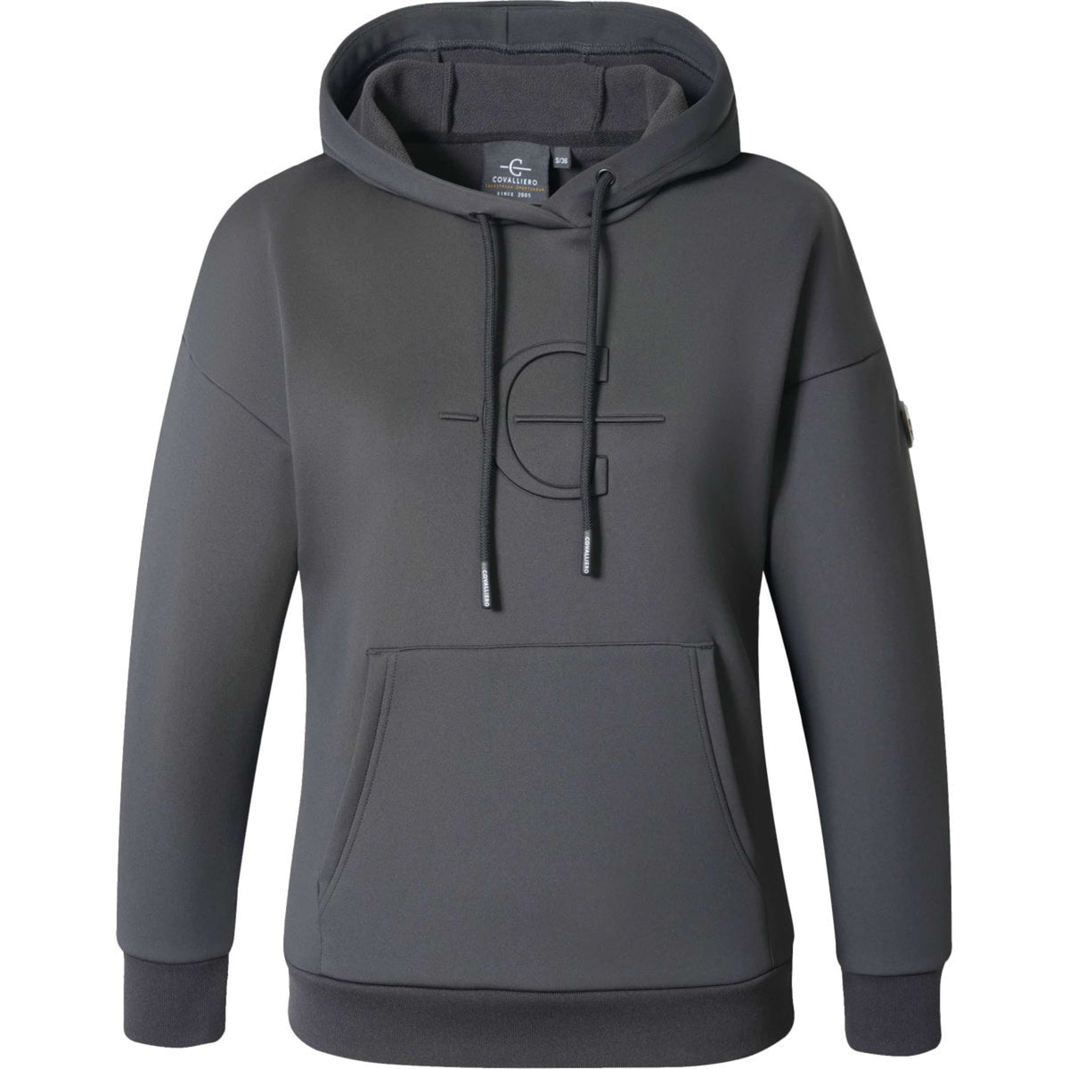 Covalliero Pull col Hoodie AW26 Noir
