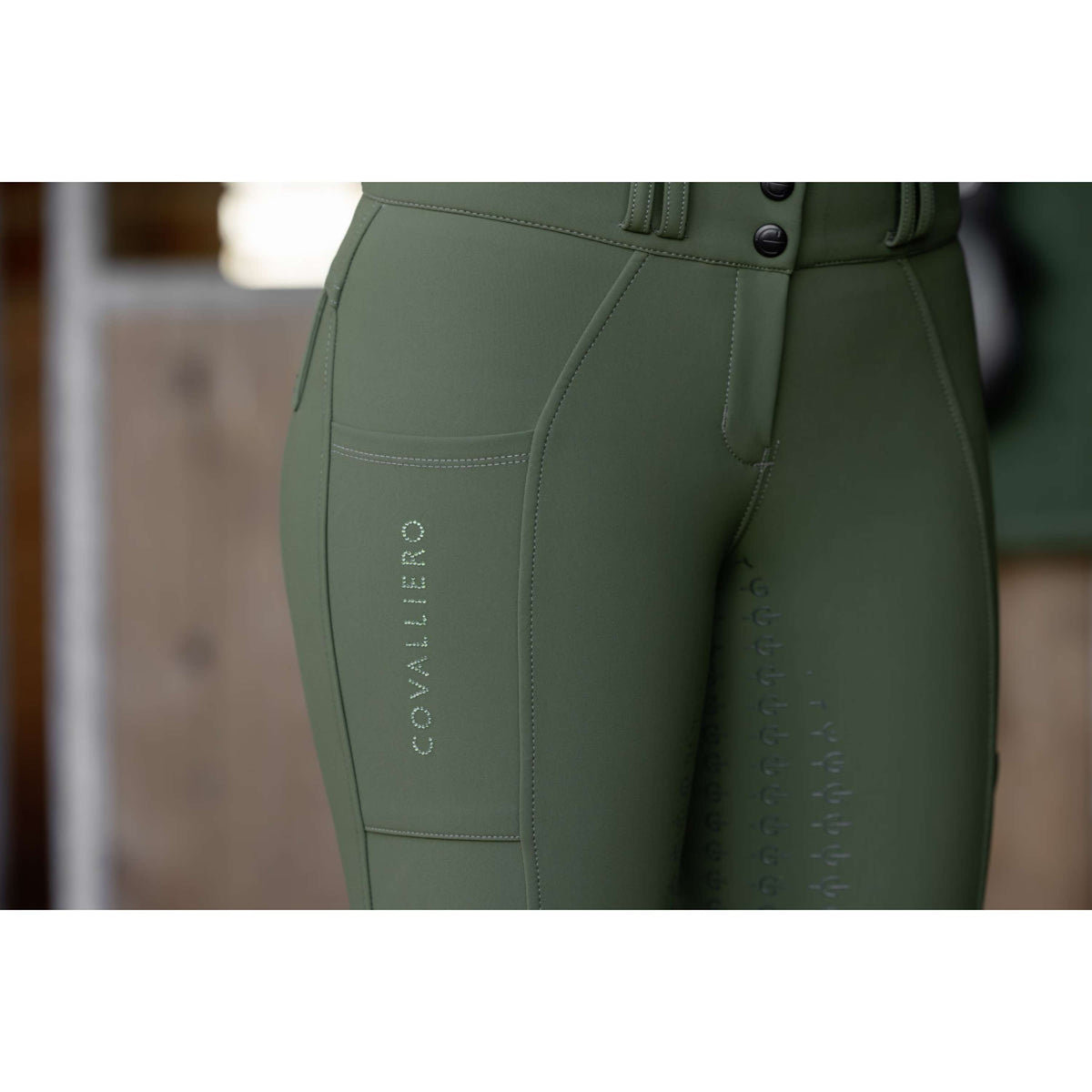 Covalliero Pantalon d'Équitation Hight Waist Full Grip AW26 Forest Green