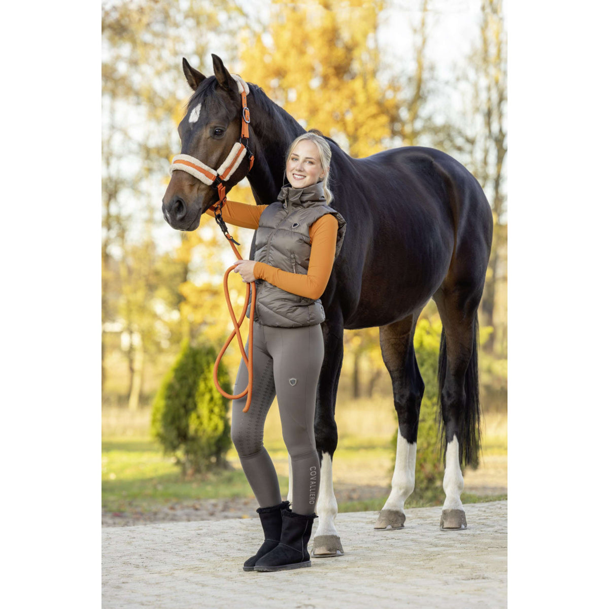 Covalliero Legging d'Équitation Full Grip AW26 Milky Chocolate