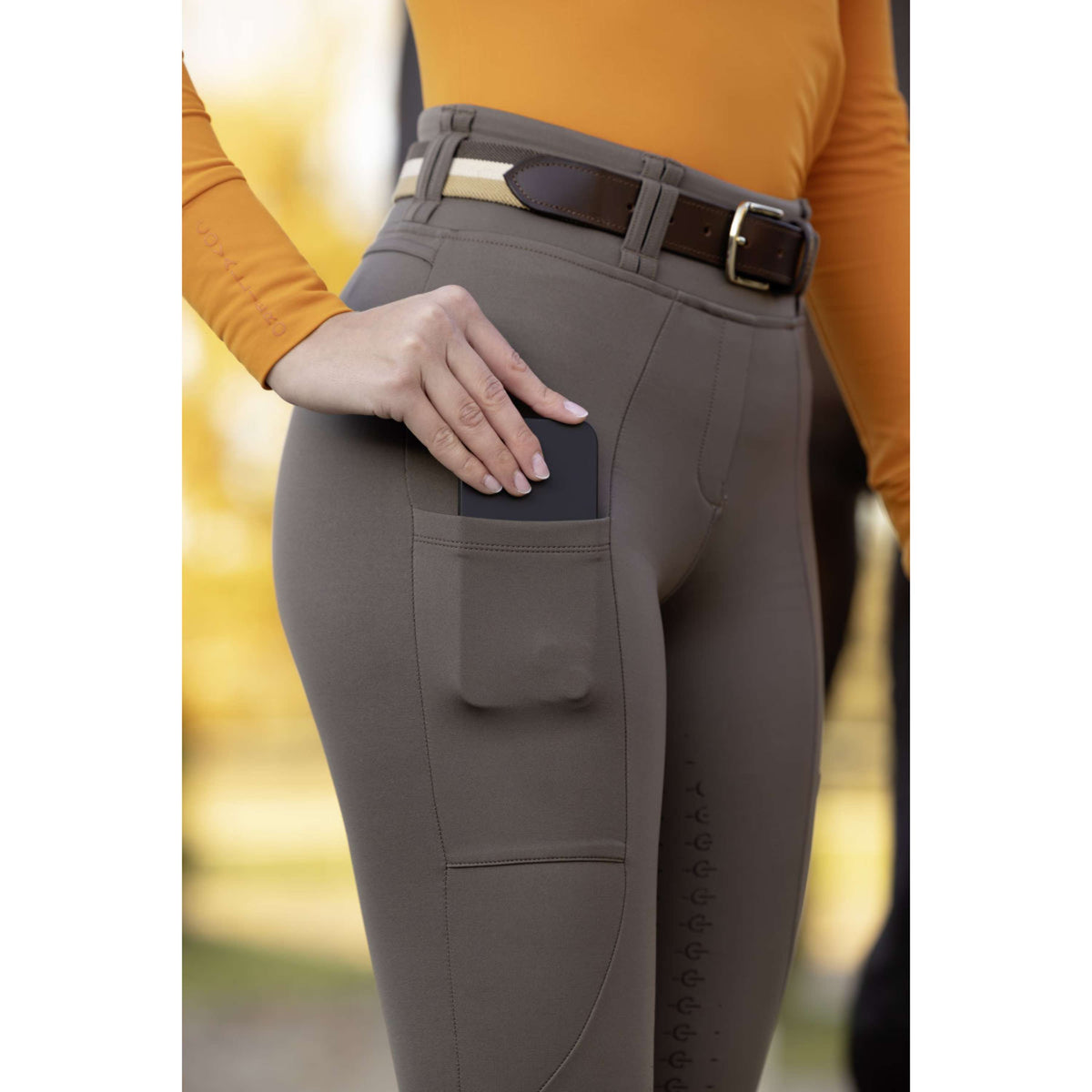 Covalliero Legging d'Équitation Full Grip AW26 Milky Chocolate