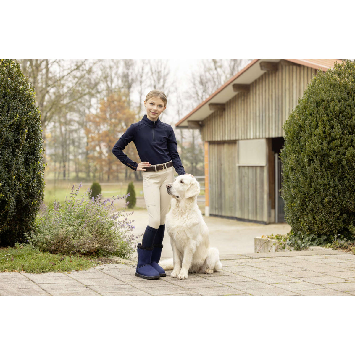 Covalliero Legging d'Équitation Full Grip AW26 Kids Beige