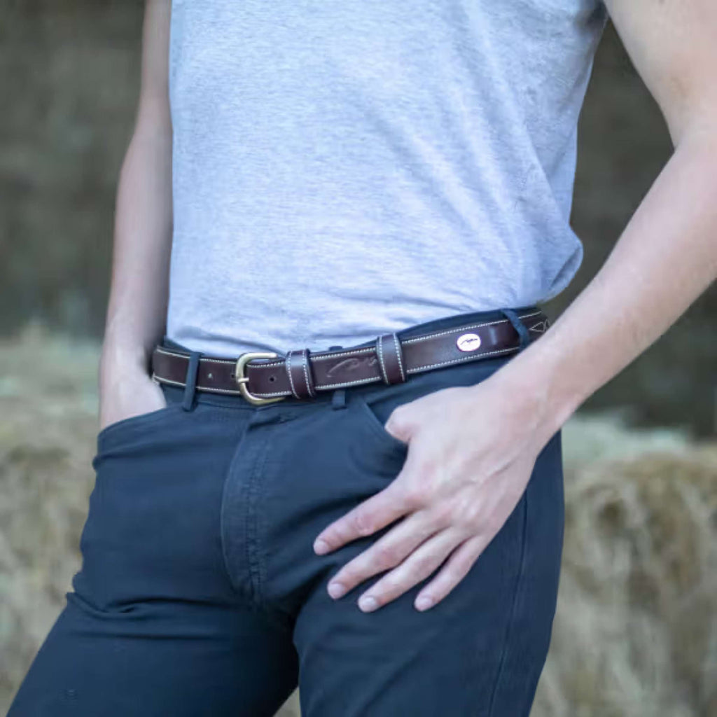 Dyon Ceinture Fancy Cuir Marron
