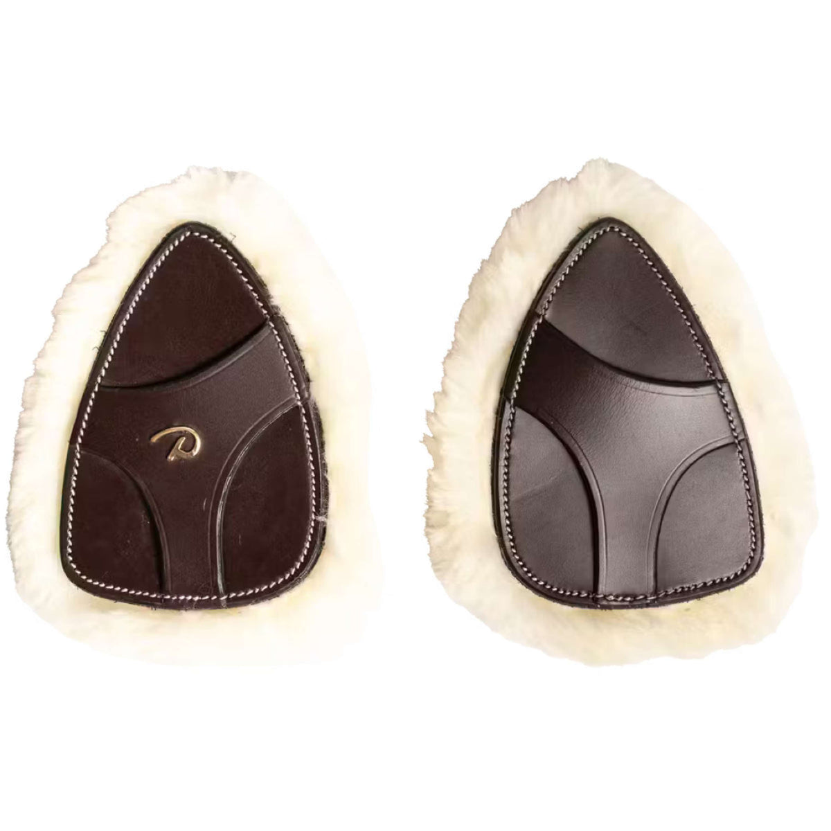 Dyon Protection de Poitrail 5 points Peau de Mouton Synthétique Marron