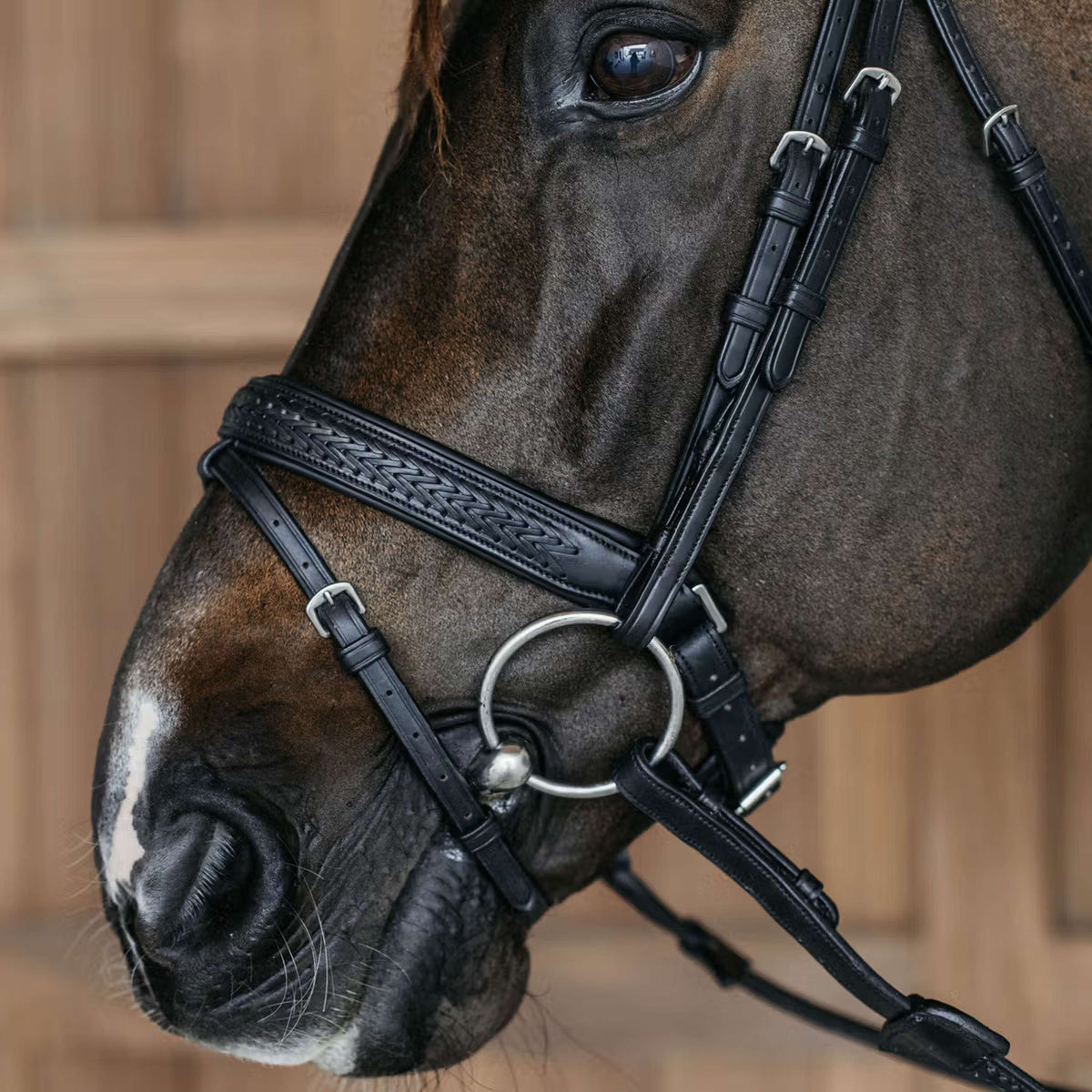 Dyon Muserolle Flash Pull-Back Tressé Noir
