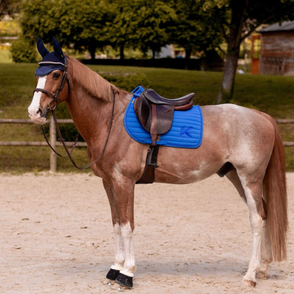 K by EQUITHÈME Tapis de Selle Triton de Saut Bleu Royal