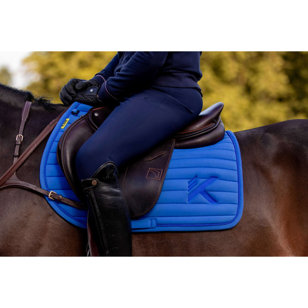 K by EQUITHÈME Tapis de Selle Triton de Saut Bleu Royal