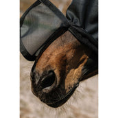 EQUITHÈME Masque Anti-Mouches Protec avec Protection UV Noir