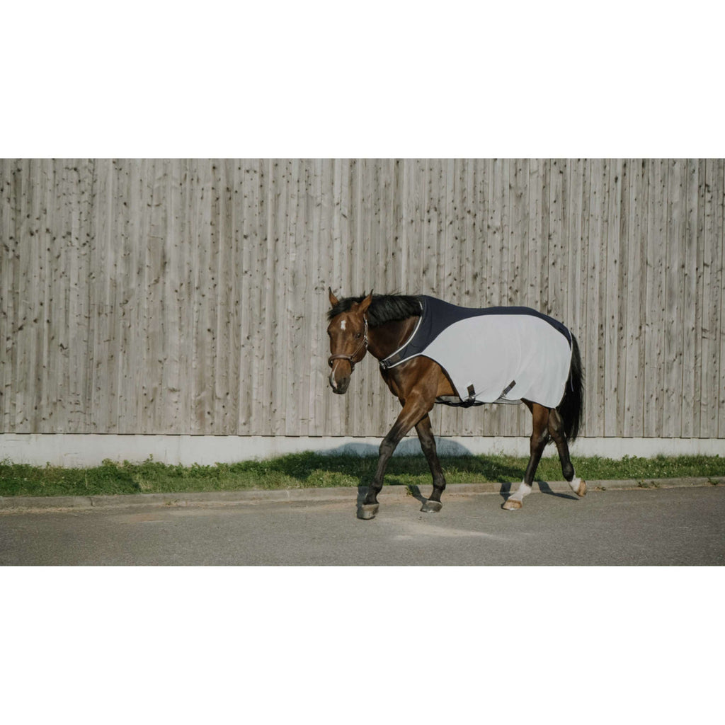 EQUITHÈME Chemise de Marcheur Flycool Marine/Blanc