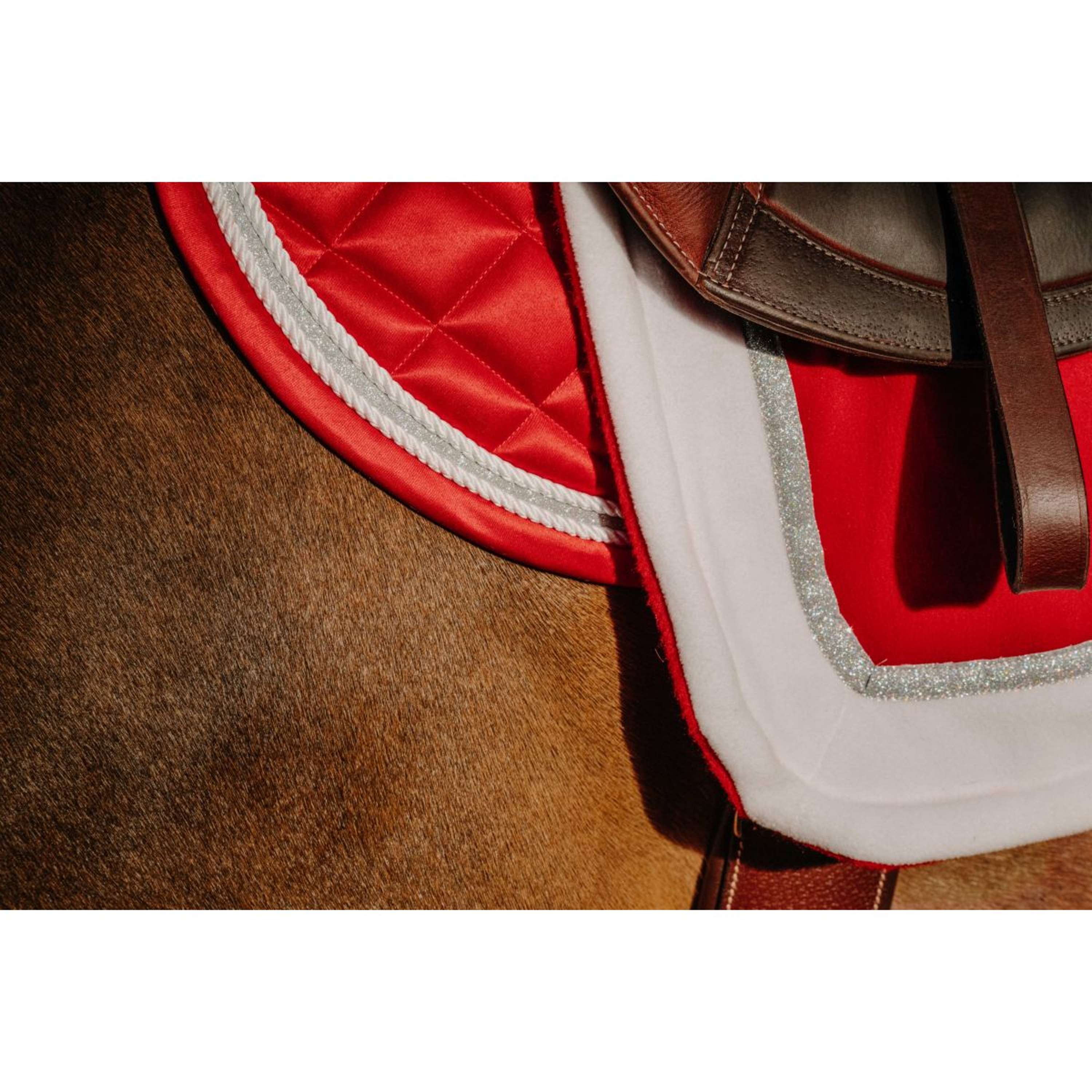 EQUITHÈME Couvre-reins Noël Rouge