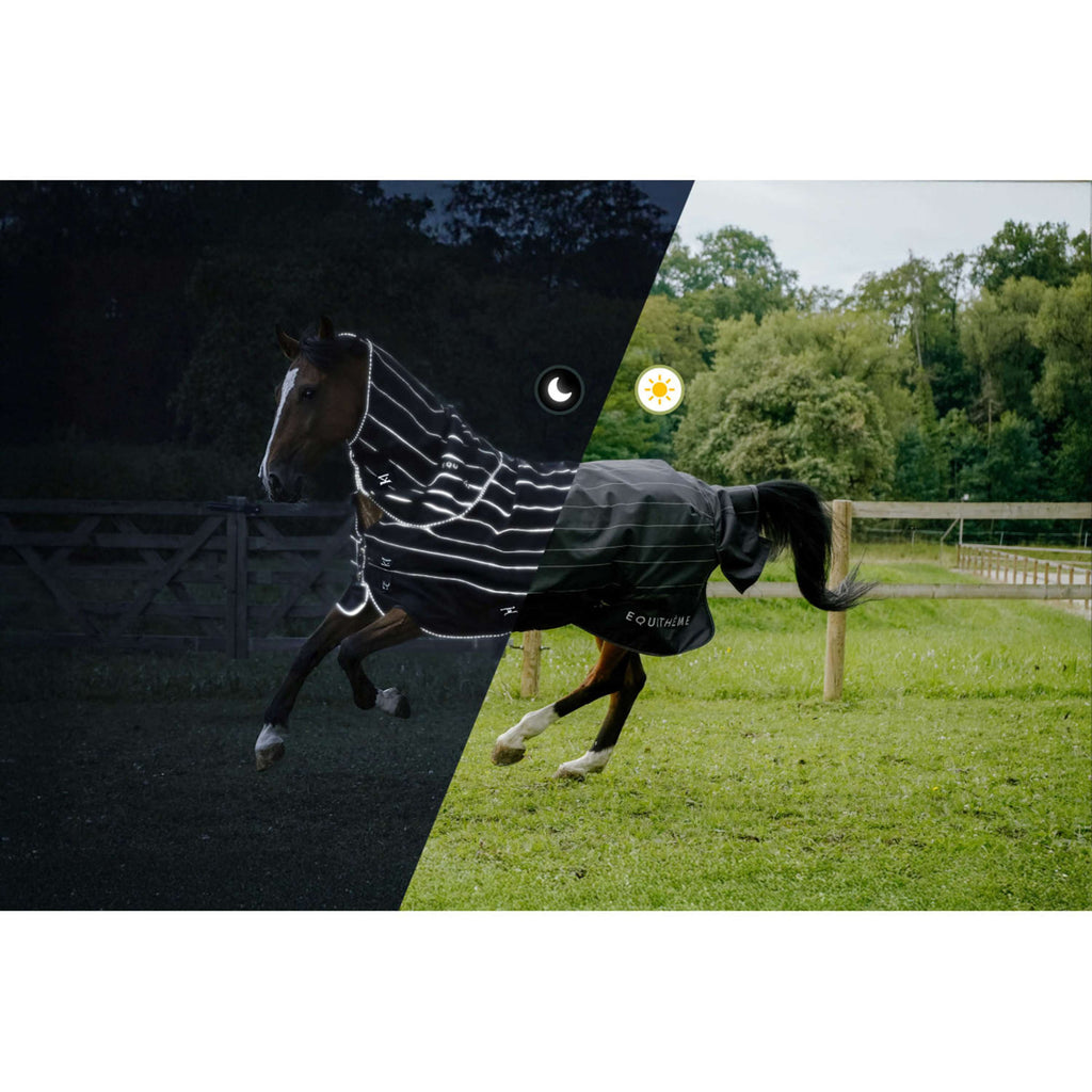 EQUITHÈME Couverture Imperméable TYREX Lumin 600D 0g Noir