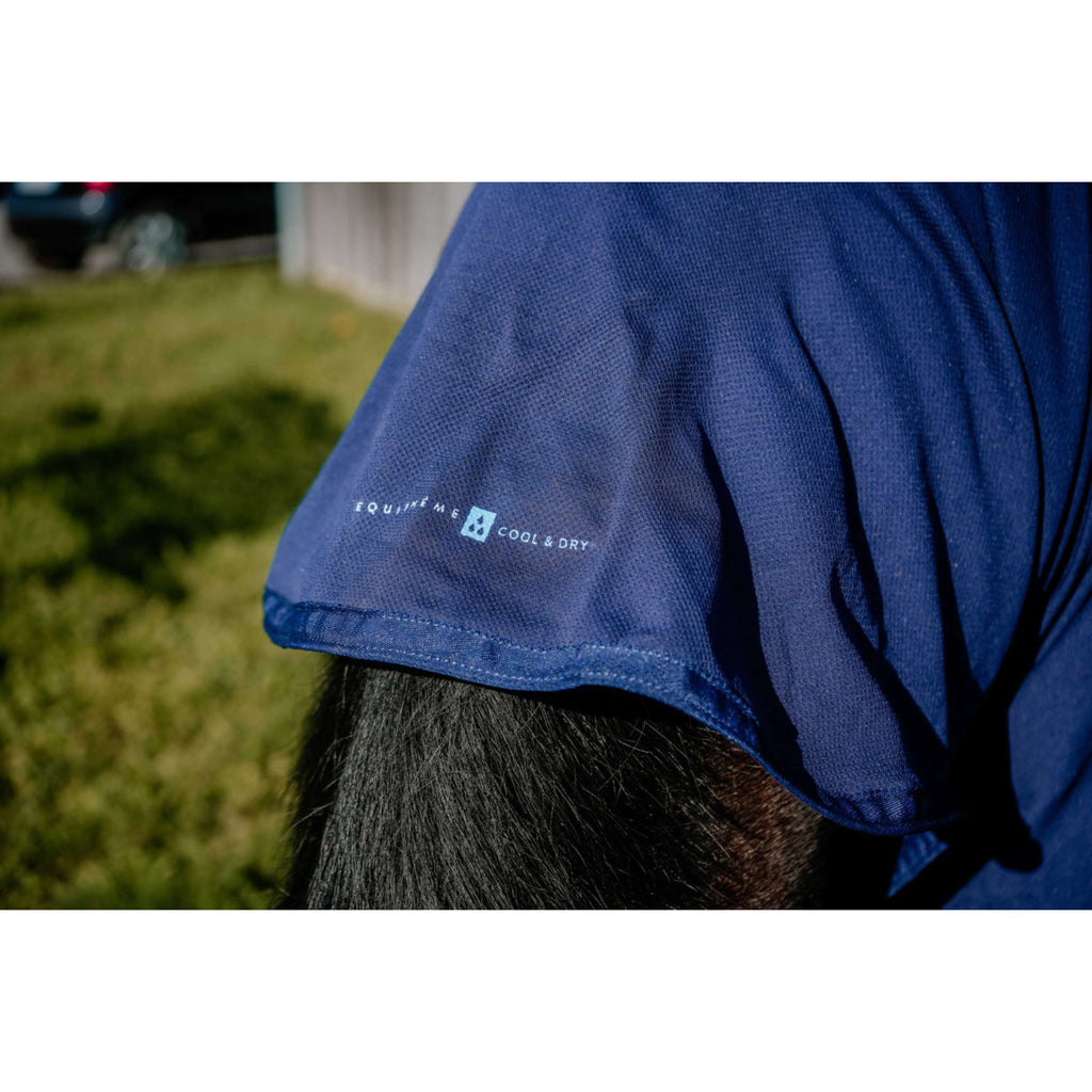EQUITHÈME Couverture de Refroidissement Cool& Dry Fresh Marine Bleu