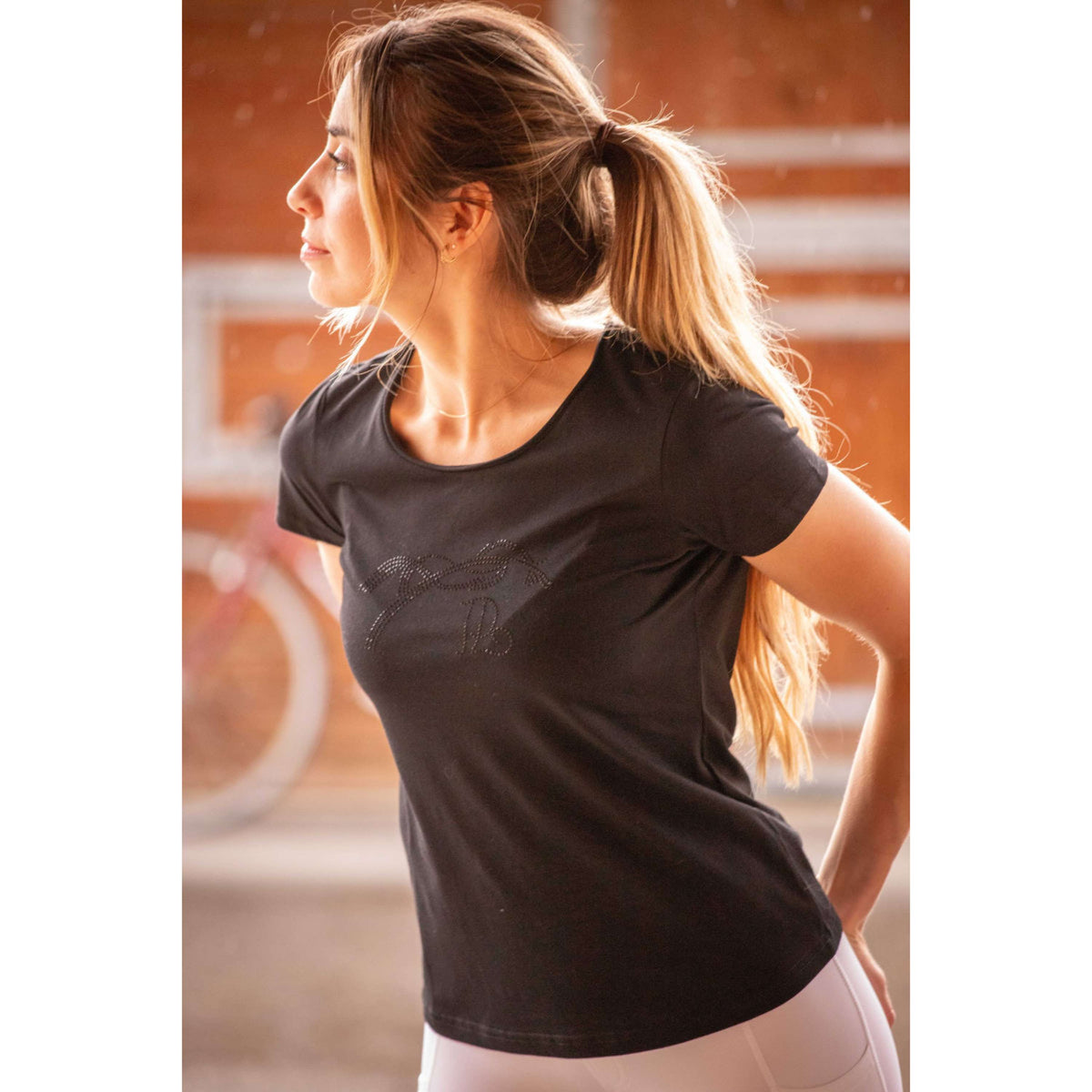 Pénélope T-Shirt Iconic Strass Noir