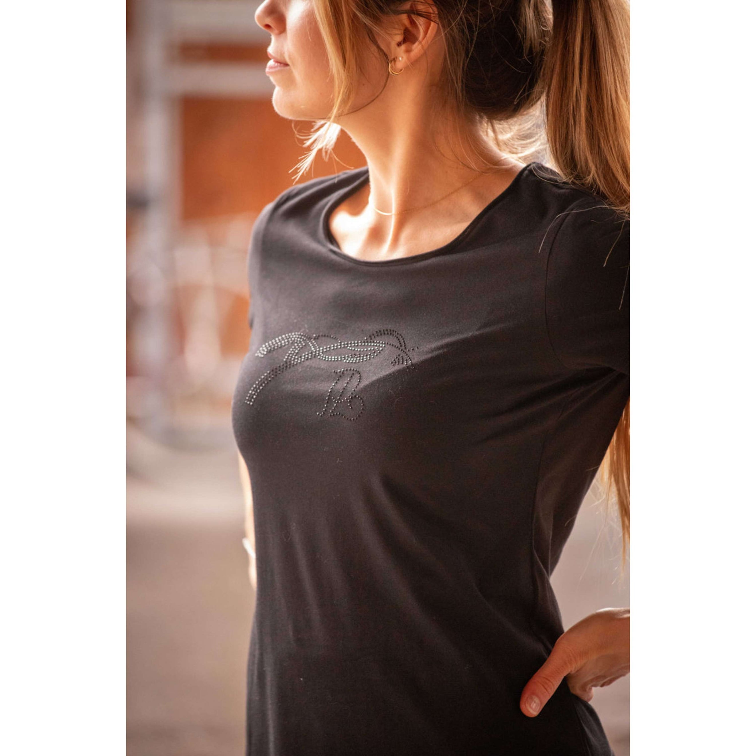 Pénélope T-Shirt Iconic Strass Noir Pénélope T-Shirt Iconic Strass Noir