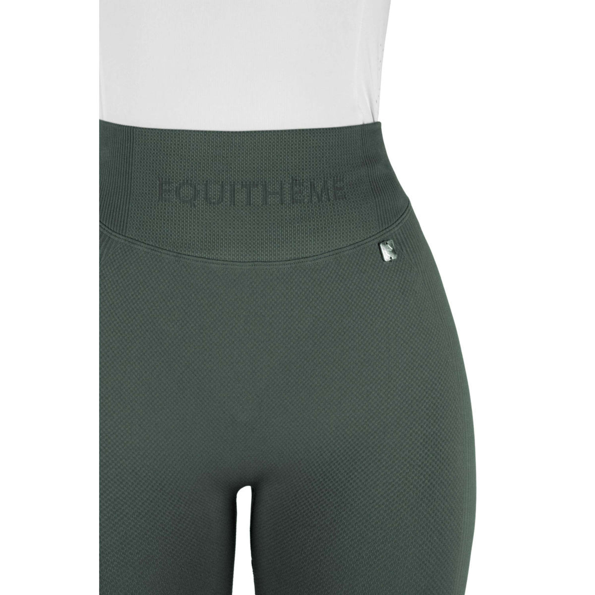 EQUITHÈME Legging d'Équitation Acacia Full Grip Khaki