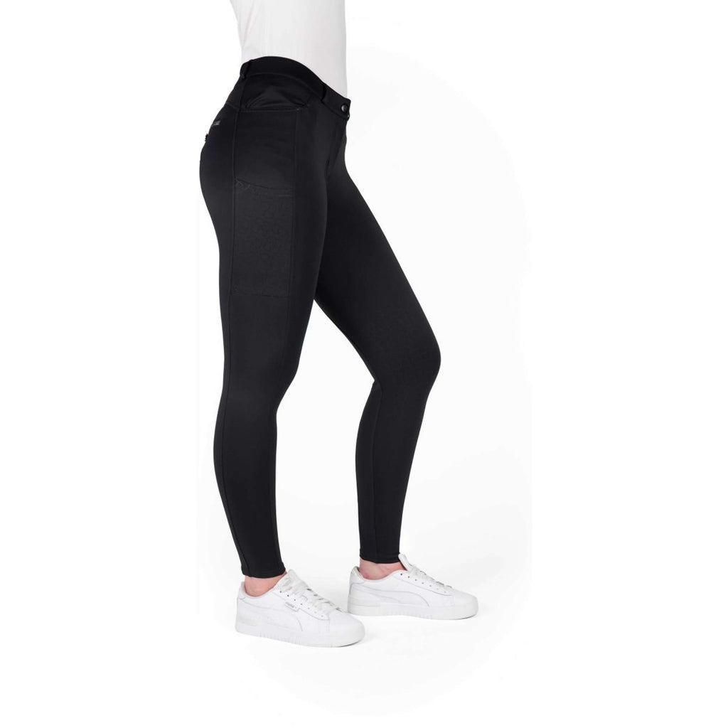 EQUITHÈME Pantalon d'Équitation Capucine Knee Grip Noir