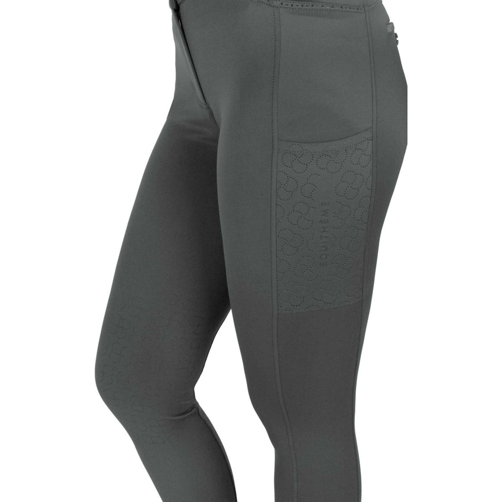 EQUITHÈME Pantalon d'Équitation Capucine Knee Grip Gris