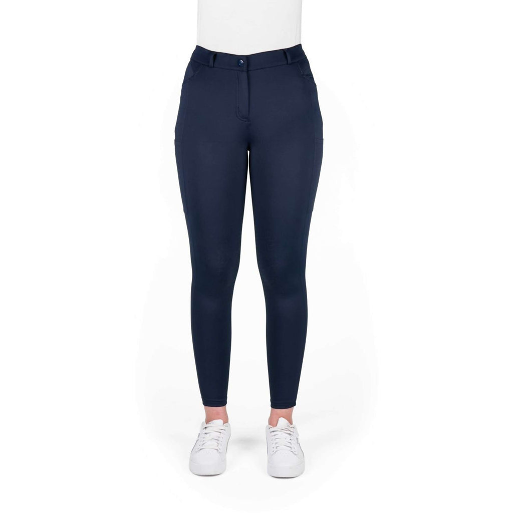EQUITHÈME Pantalon d'Équitation Capucine Prise de Genou Marin